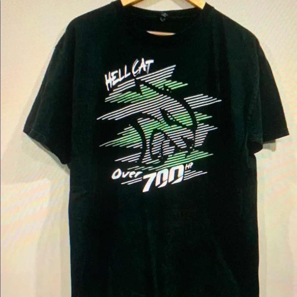 Black Hell Cat Graphic T-Shirt